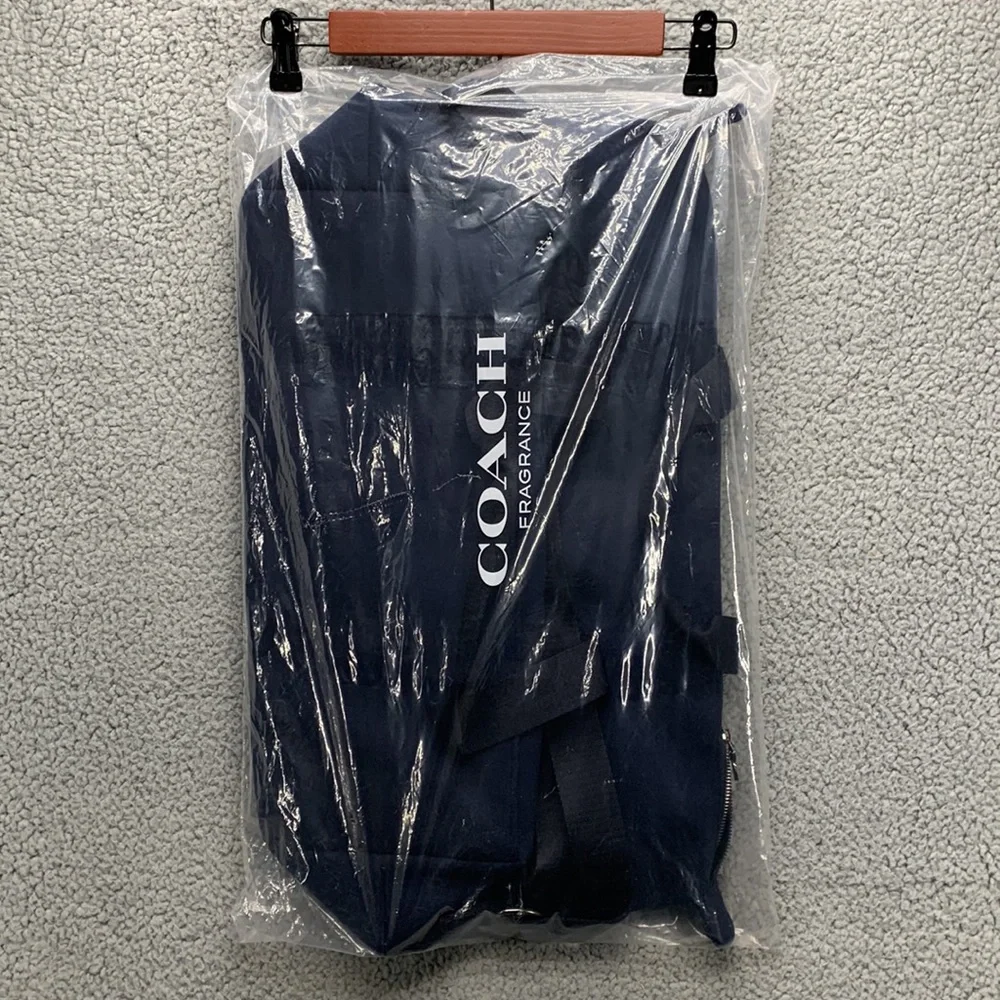 Coach Duffel Bag Large Navy Travel Gym‎ Weekender Tote Fragrance Promo NWT - Picture 2 of 13